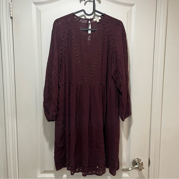 Wilfred Aritzia Maroon Mini Dress, Size Medium​ - Picture 1 of 6